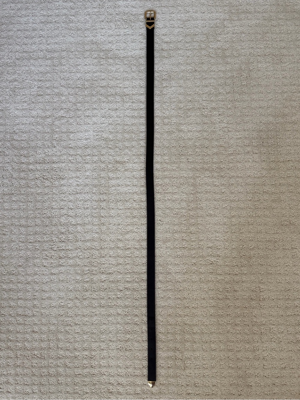 J. Crew Black Leather Belt with Gold Accents, size M